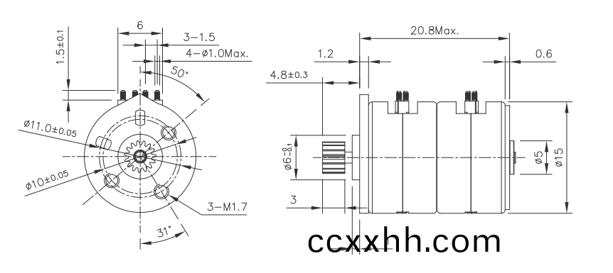 OT-SM15P-290步进电机|微型(xing)打印机电(dian)机|医疗设备电机|洁牙器电机-万(wan)至达电机