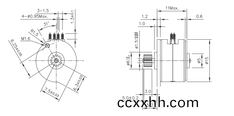 OT-SM15P-245D步进电机|摄像机电机|医(yi)疗设备电机|微型马达-万至达(da)电机(ji)