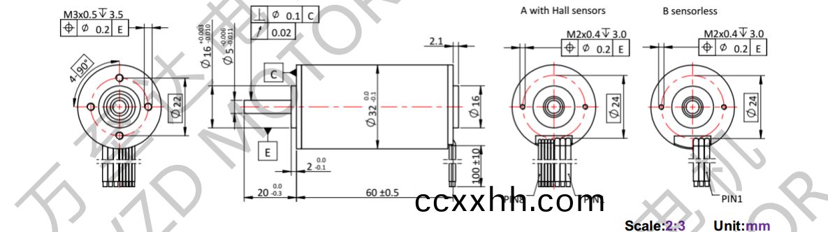 OT-ECS3260无(wu)槽无(wu)刷直(zhi)流(liu)电机-空心杯电(dian)机-万(wan)至达电(dian)机