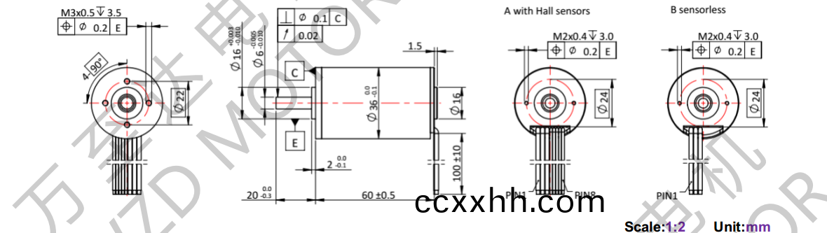 OT-ECS3660空(kong)心杯电机(ji)-万(wan)至(zhi)达(da)电机