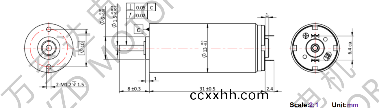 OT-CM1331石墨(mo)刷空心(xin)杯(bei)电(dian)机-万(wan)至达(da)电(dian)机(ji)