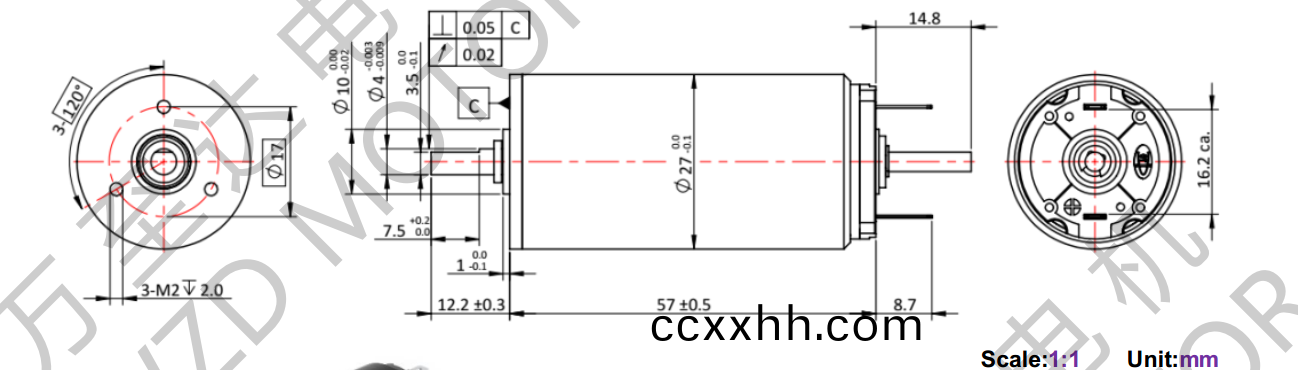 OT-CM2757空心(xin)杯(bei)电机-万(wan)至达(da)电(dian)机(ji)