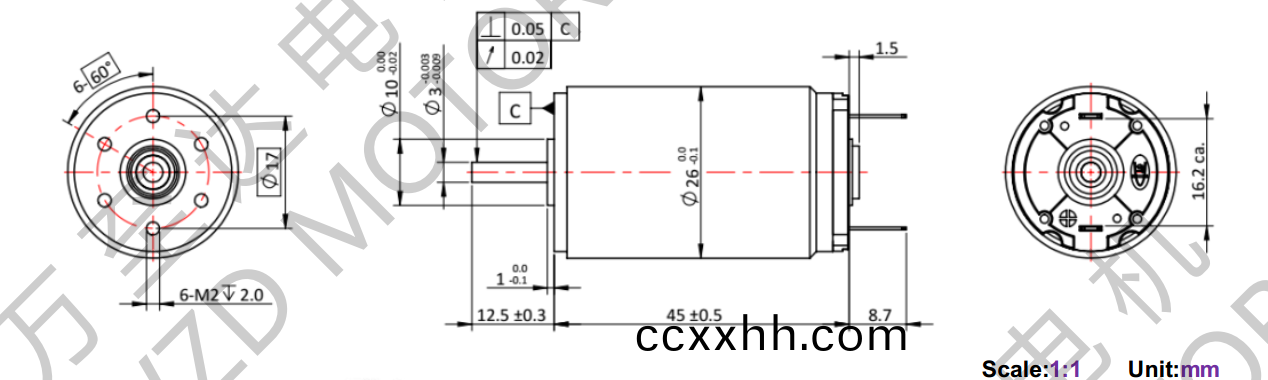 OT-CM2645空心杯(bei)电(dian)机-万(wan)至(zhi)达电(dian)机(ji)