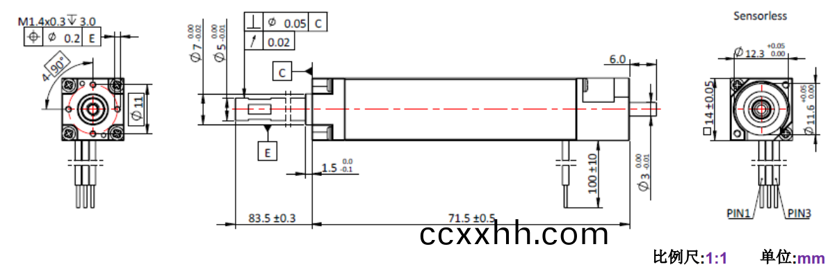ECS-4P 1472 2对(dui)极(ji)空(kong)心(xin)杯(bei)无(wu)刷电机-万至(zhi)达(da)电(dian)机(ji)
