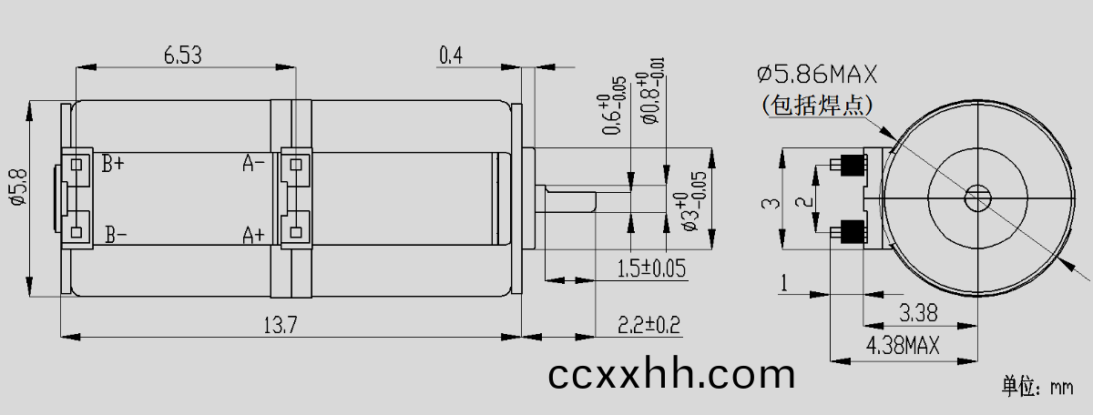 OT-SM5.8L-001步进电机_6mm微(wei)型步进电机(ji)_镜(jing)头(tou)马(ma)达-万至达(da)电(dian)机