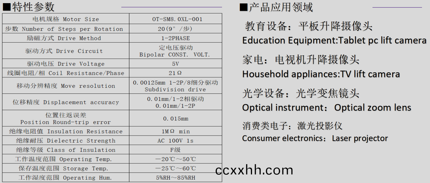 OT-SM8.0XL-001步进(jin)电(dian)机_激(ji)光投影(ying)仪(yi)电(dian)机-万(wan)至(zhi)达(da)电机(ji)