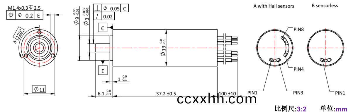 ECS 高速 1337空心杯无刷电(dian)机-万至达电机