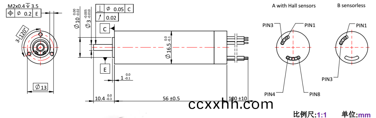 ECS 高速 1656空心杯无刷(shua)电机-万(wan)至达电机