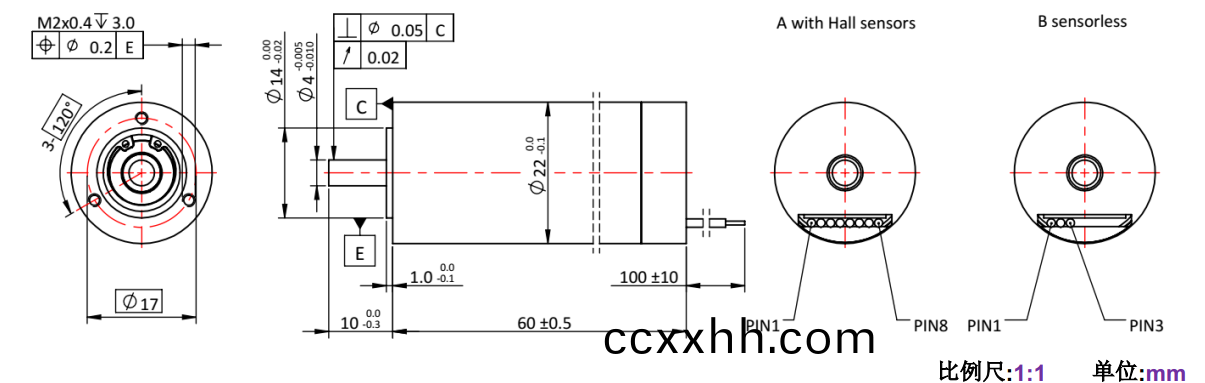 ECS 高速 2260空心(xin)杯无(wu)刷电(dian)机-万(wan)至(zhi)达(da)电(dian)机(ji)